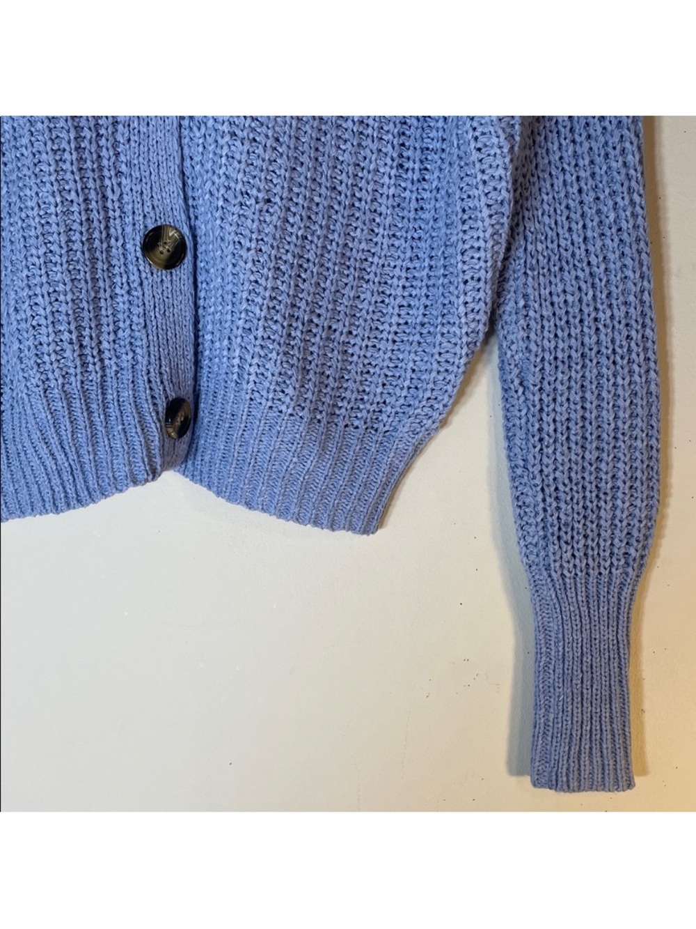 Sincerely Jules Boho Blue Drop Shoulder Cardigan Sweater. Large. NWT. - Picture 5 of 10